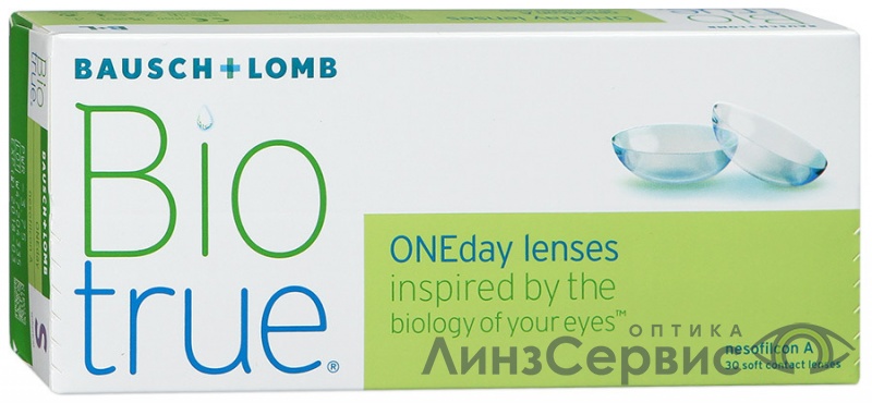 картинка Однодневные контактные линзы BAUSCH&LOMB Biotrue ONEday -1.5 кривизна 8.6 от магазина ЛинзСервис