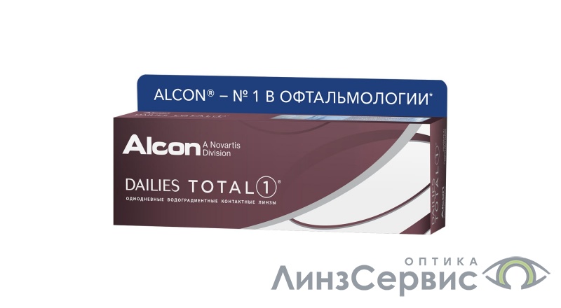картинка Однодневные контактные линзы ALCON Dailies Total One -3.5 кривизна 8.5 от магазина ЛинзСервис
